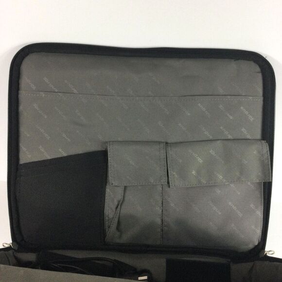 Targus Laptop Bag - Black - Clamshell Notepac - Padded - Messsenger- 15.4" - NWT - Picture 6 of 8
